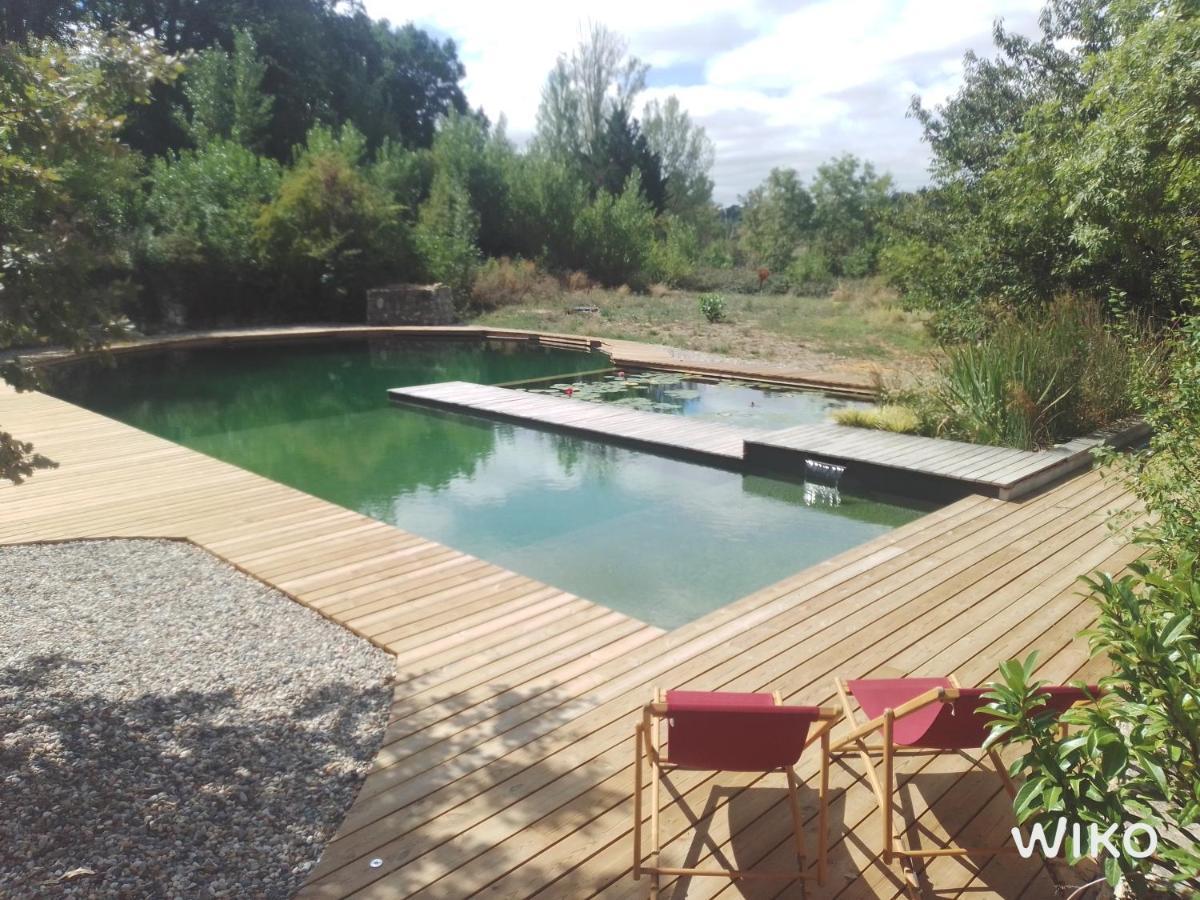 Gite Les Cabanes De Fallot Pour 15 Personnes - Piscine Naturelle L'isle-Bouzon Exterior photo
